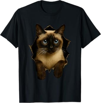 Siamese Cat Kitten Cat Lovers Siamois Kitty Womens Men Kids T-Shirt