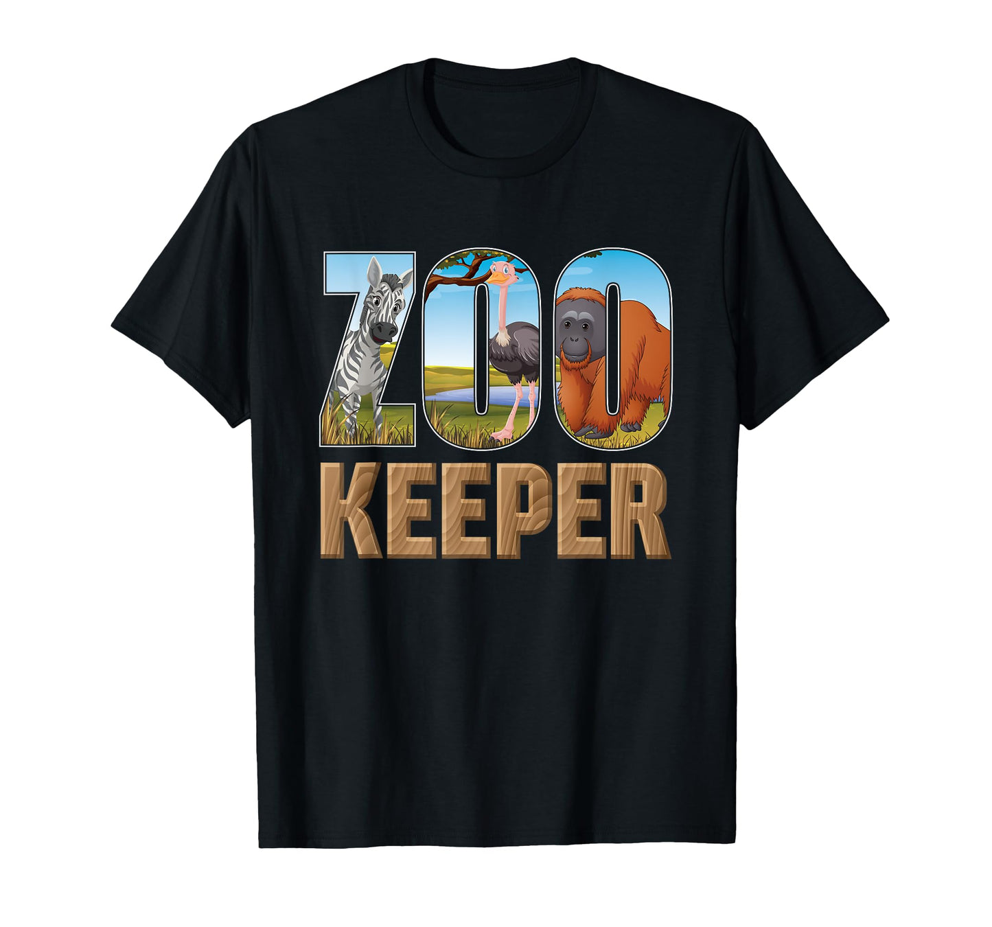 Zookeeper Costume African Savanna Zoo Keeper Animals Lover T-Shirt