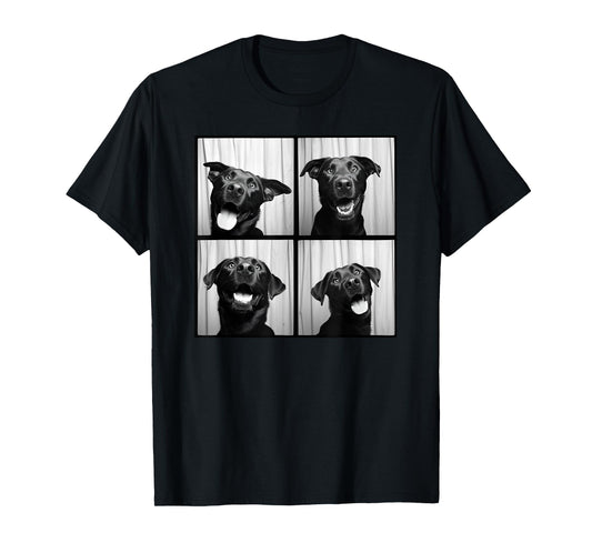Black Labrador Pet Portrait Photobooth Labrador Dog Lover T-Shirt