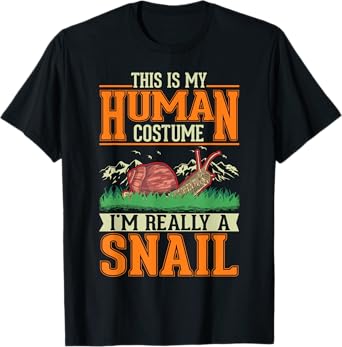 Snail Human Costume Halloween Snail T-Shirt