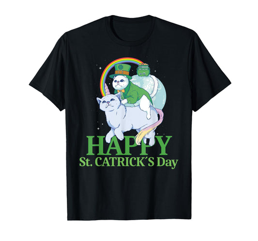 Funny Irish Unicorn Gift Cat St. Patricks Day T-Shirt