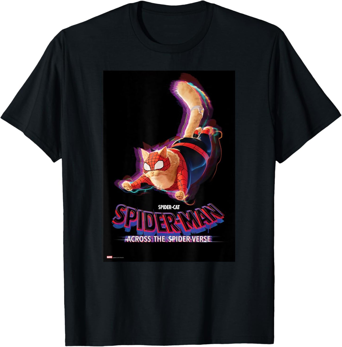 Marvel Spider-Man: Across the Spider-Verse Spider-Cat Poster T-Shirt