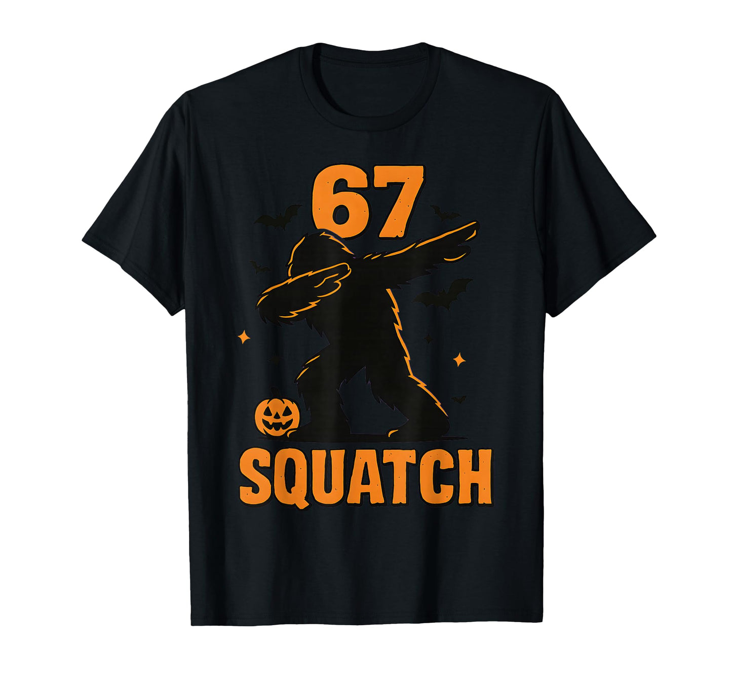 67 Halloween Bigfoot Six Seven Sasquatch Brainrot Meme Boys T-Shirt