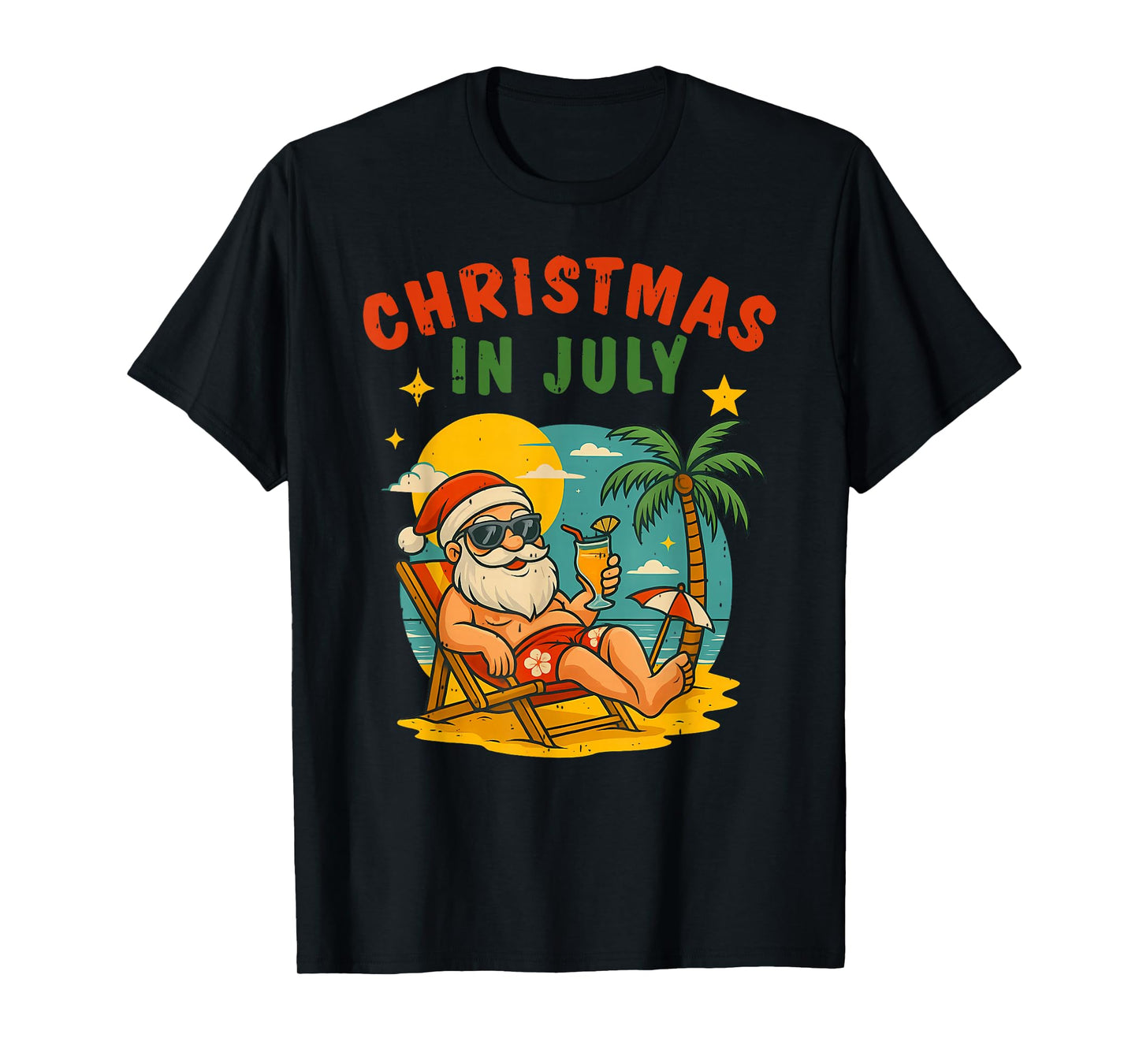 Xmas In July Santa Summer Christmas In July Beach Boys Girls T-Shirt