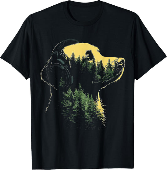 Flat Coated Retriever Dog Art Flat Coated Retriever T-Shirt