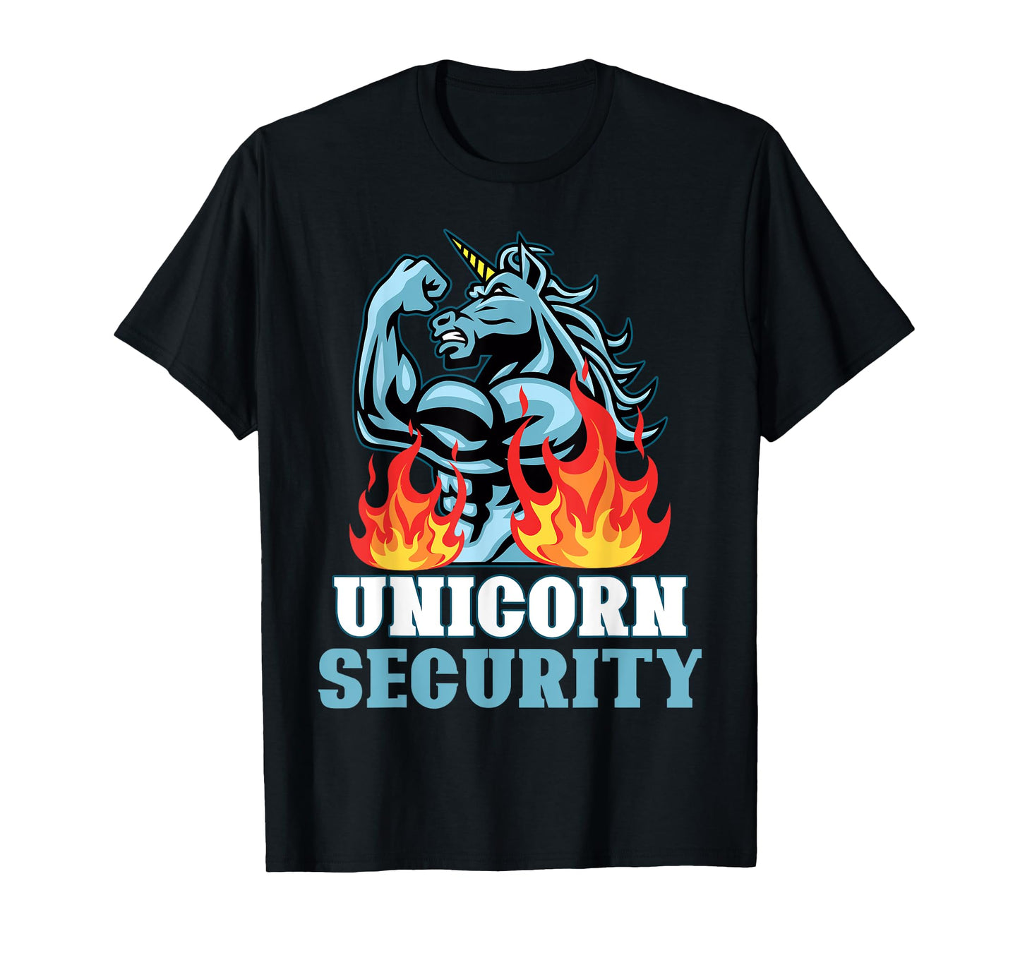 Unicorn Security Funny Unicorns Rainbow Lover Graphic T-Shirt