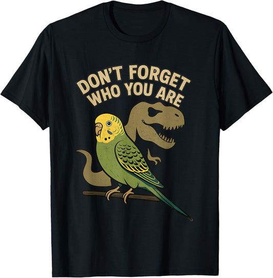 Budgie with Dinosaur Shadow T-Shirt