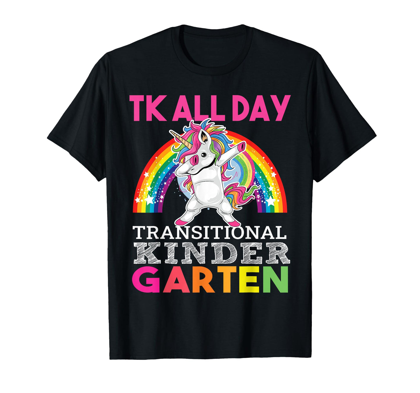 TK All Day Transitional Kindergarten Dabbing Unicorn T-Shirt