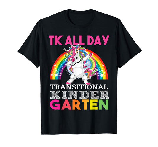 TK All Day Transitional Kindergarten Dabbing Unicorn T-Shirt