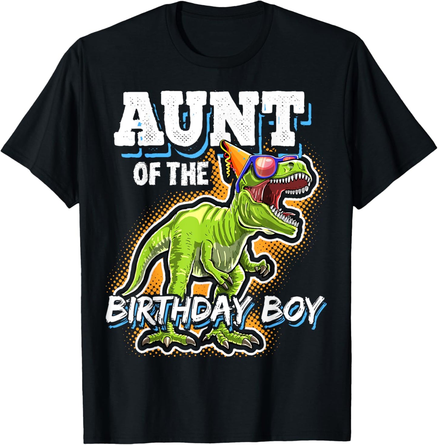Aunt of the Birthday Boy Matching Family Dinosaur Birthday T-Shirt