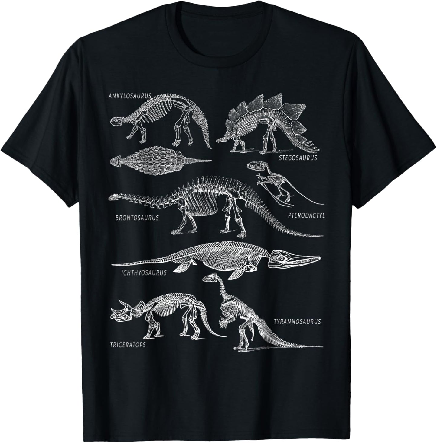 Dinosaur Skeleton Clothing Dinosaurs Paleontology Alt Art T-Shirt