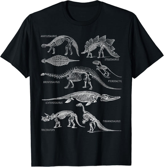 Dinosaur Skeleton Clothing Dinosaurs Paleontology Alt Art T-Shirt