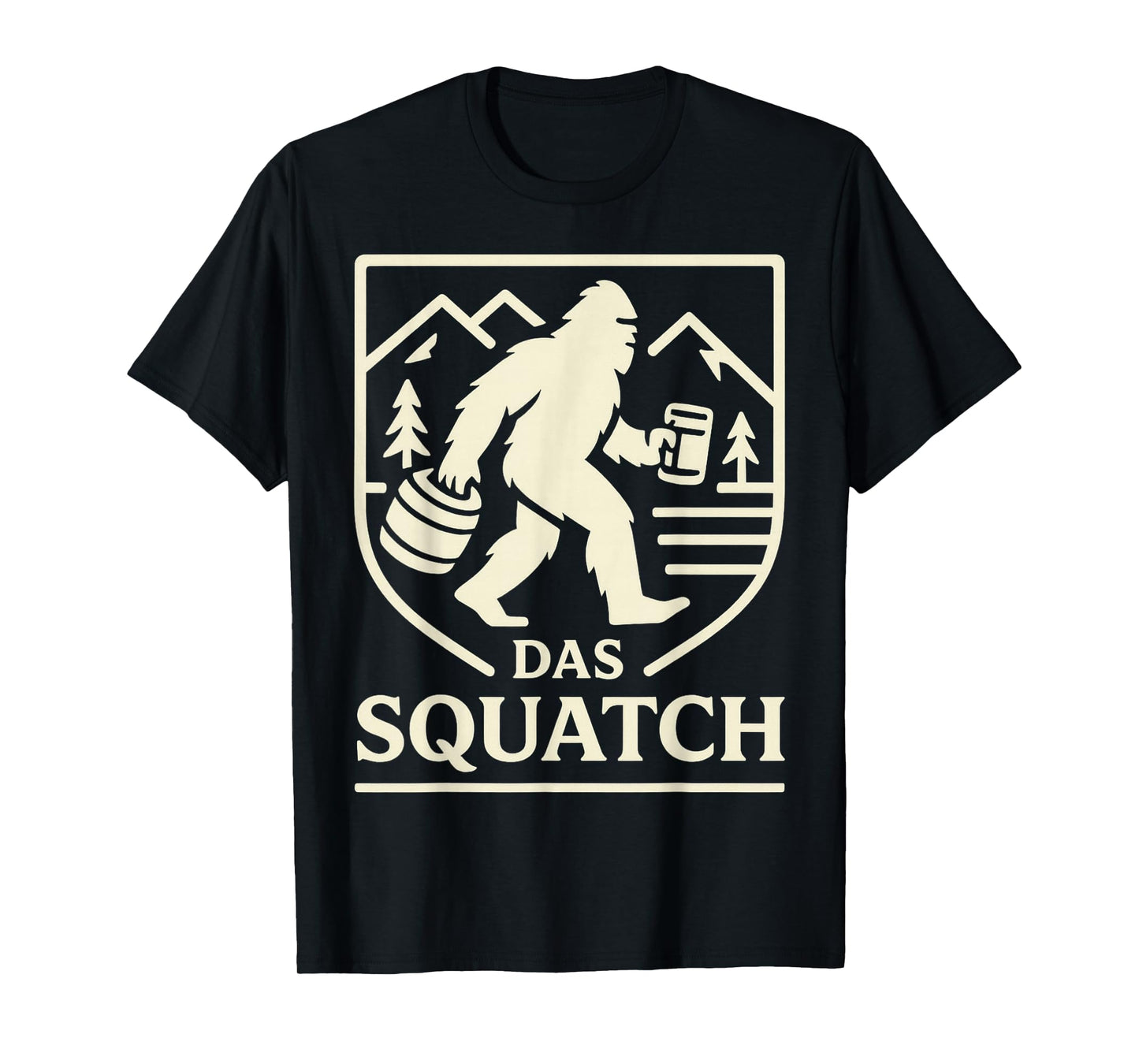 Das Squatch Funny Bigfoot Oktoberfest Drinking Beer German T-Shirt