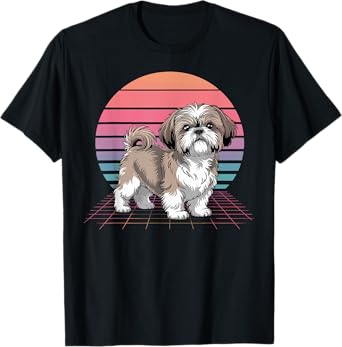Vintage Shih Tzu Retro Dog Lover Gifts for Men Women Kids T-Shirt