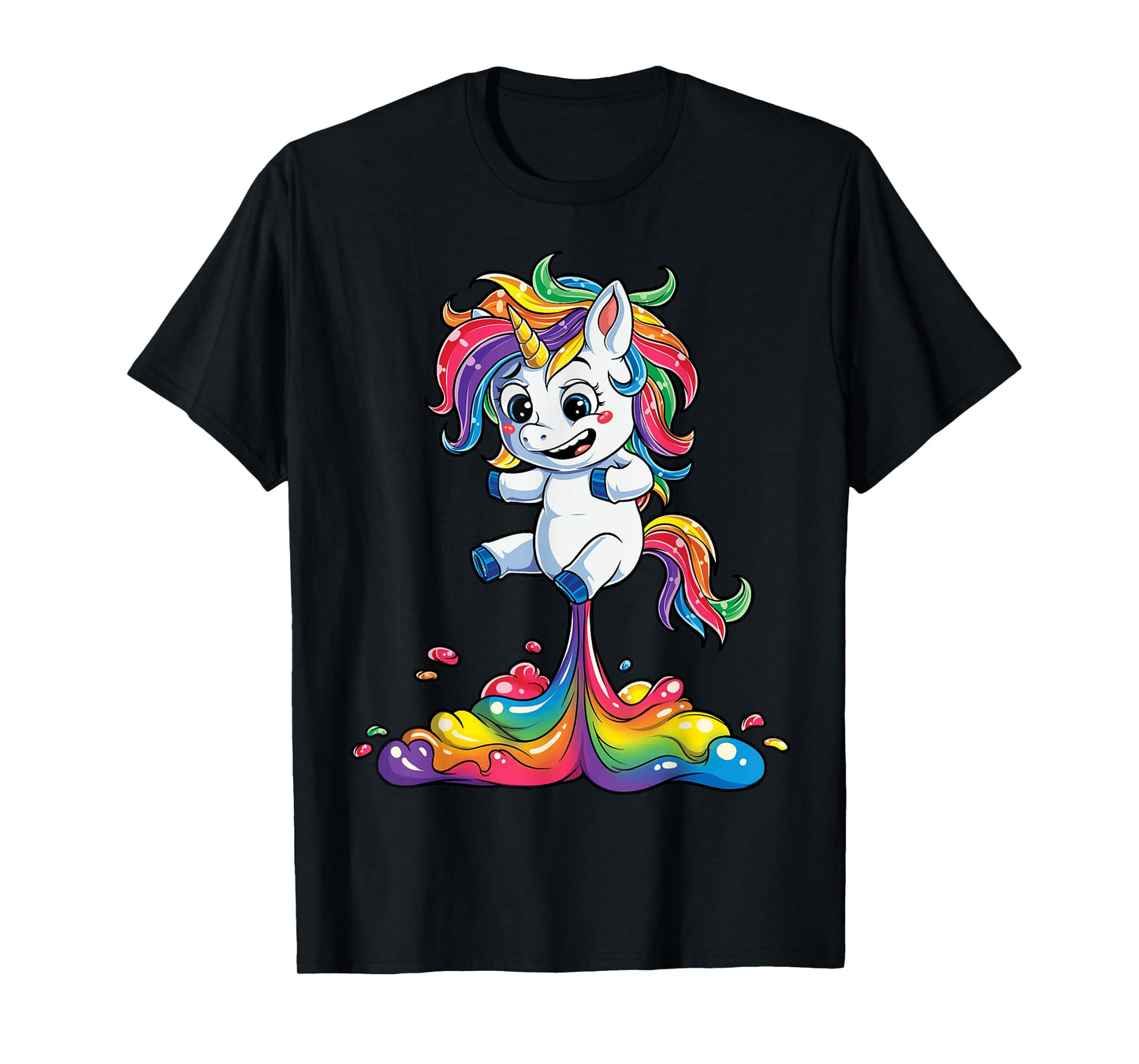 Unicorn Fart Funny Girls Kids Women Rainbow Gifts Squad T-Shirt