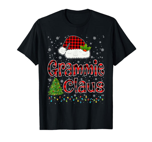 Funny Grammie Claus Christmas Lights Xmas Pajama Family Tees T-Shirt