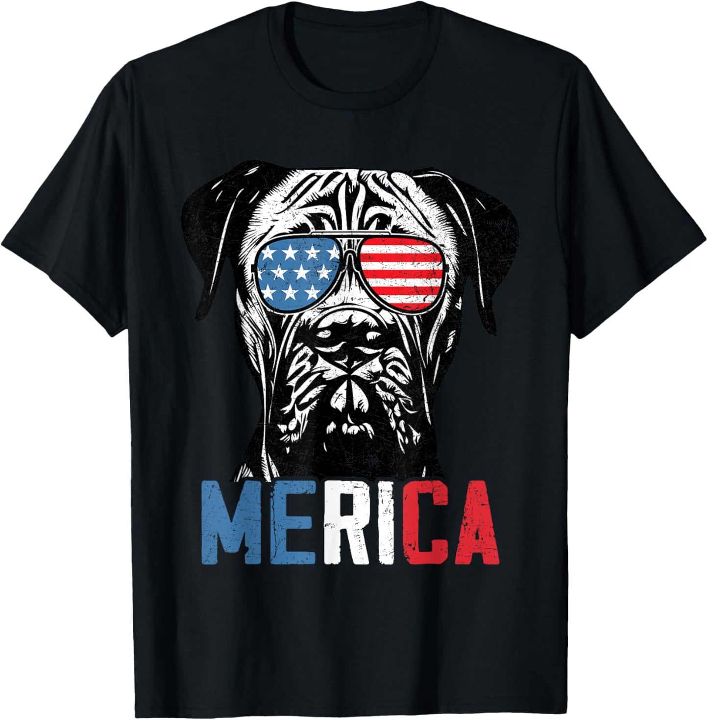 Patriotic Cane Corso Dog Merica 4th of July Funny T-shirt