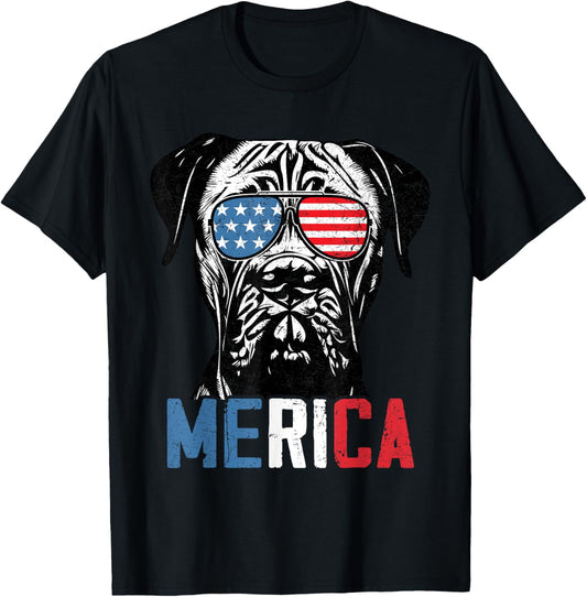 Patriotic Cane Corso Dog Merica 4th of July Funny T-shirt