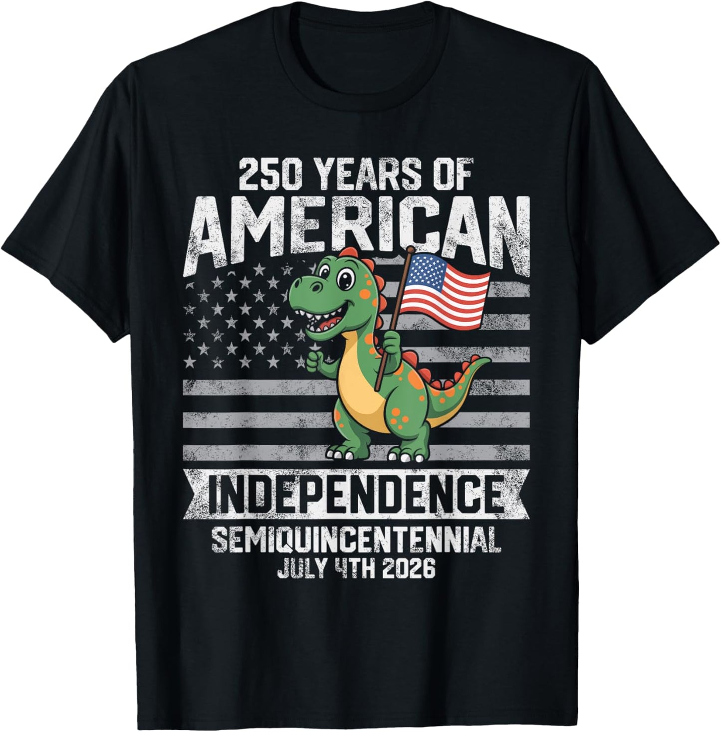 American Independence Dinosaur 250 Years USA 2026 T-Shirt