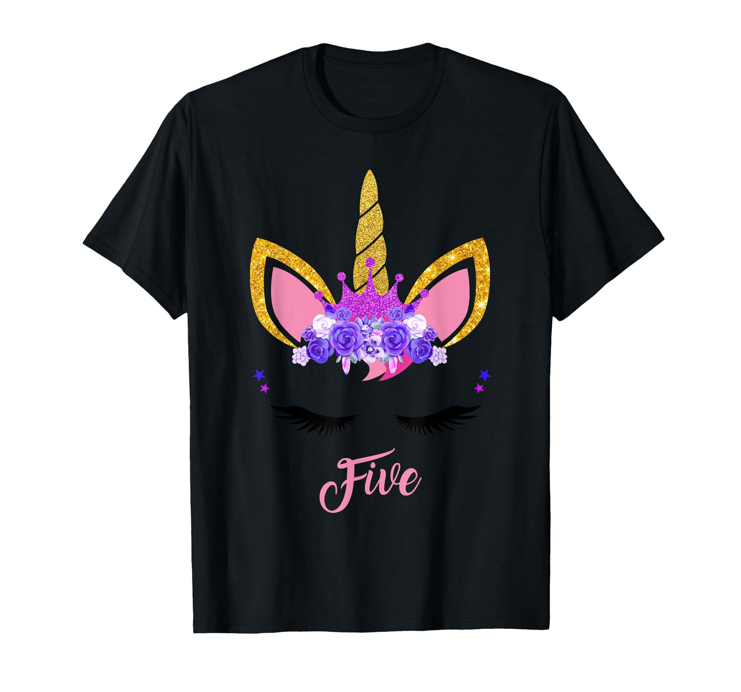5 Years Old Unicorn Birthday Girl 5th Birthday Unicorn T-Shirt