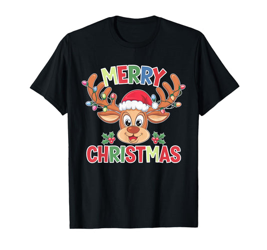Merry Christmas Reindeer Xmas Family Men Women T-Shirt