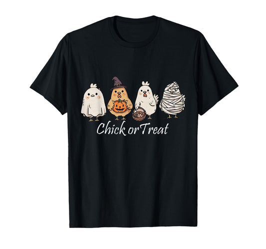 Chicken Chick Or Treat Funny Halloween Costume Chicken Lover T-Shirt
