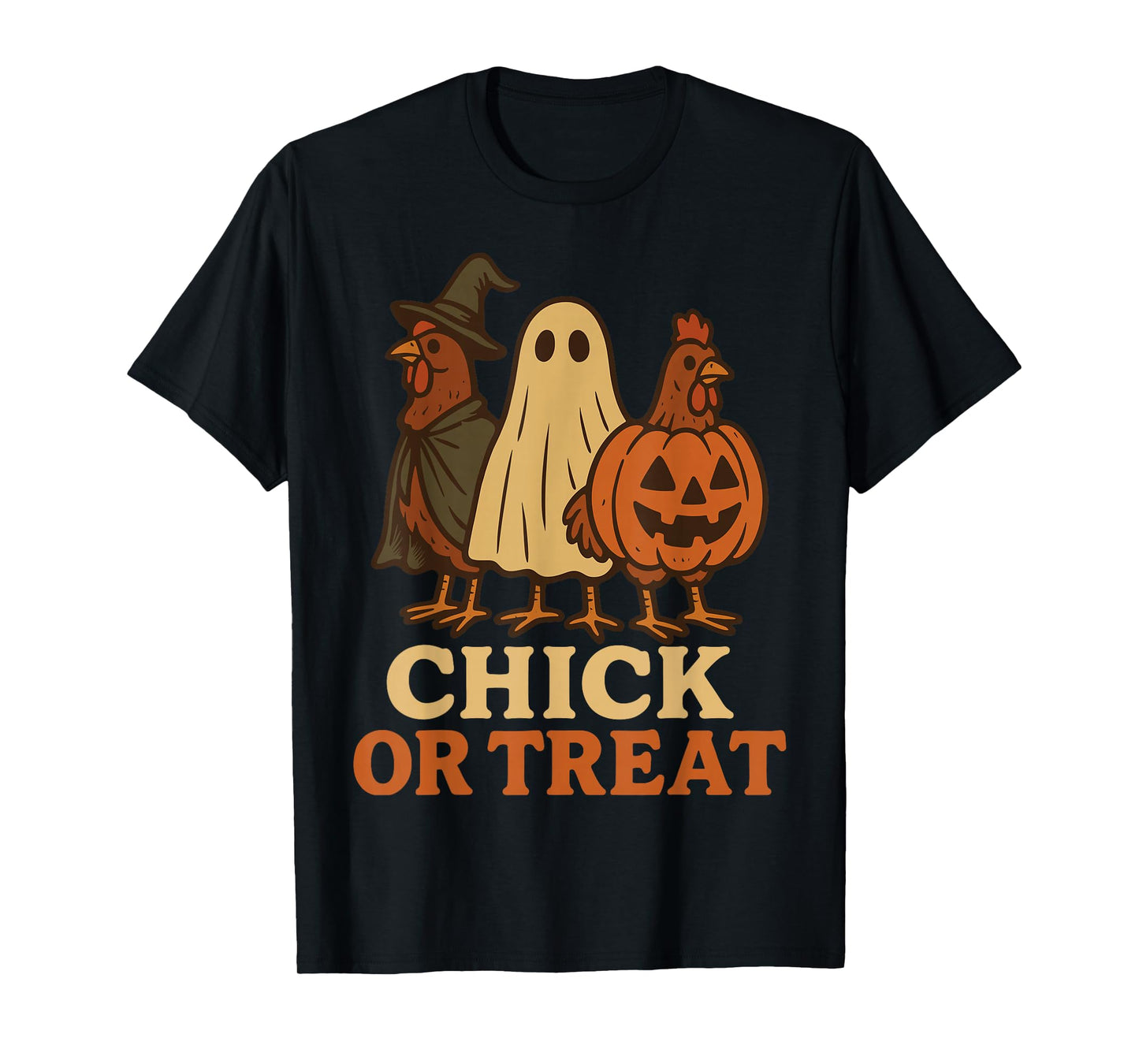 Chick or Treat Farming Funny Chicken Halloween Costume T-Shirt