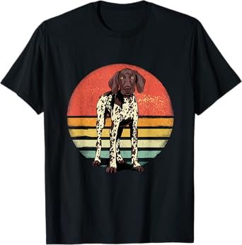 GSP Shirt Retro German Shorthaired Pointer Dog GSP Mom Dad T-Shirt