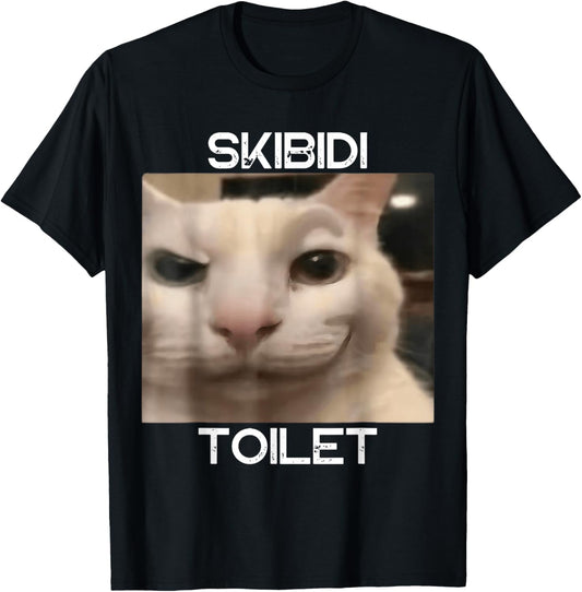 Skibidi Toilet Meme Cat Meme Funny Memes Internet Memes GenZ T-Shirt