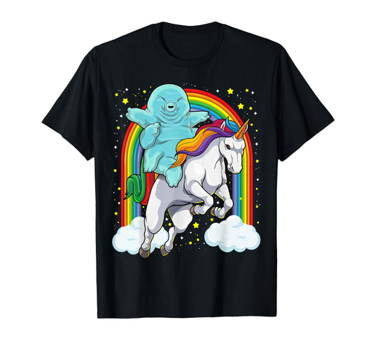 Tardigrade Riding Unicorn Funny Magical Tardigrade Unicorn T-Shirt