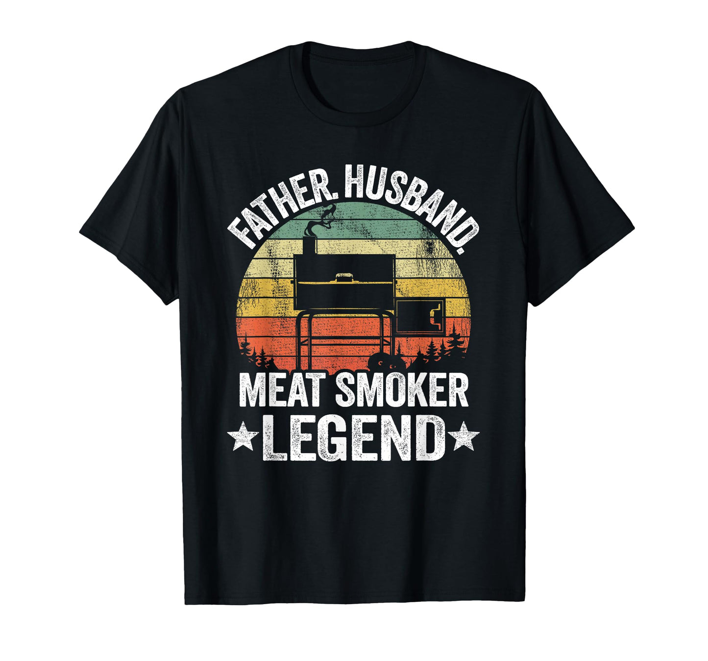 Father Husband Meat Smoker Legend Grilling Dad Meat Smoking T-Shirt