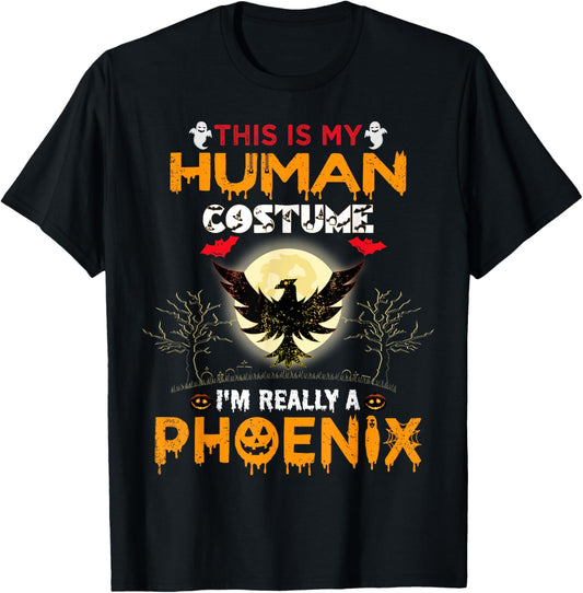 This Is My Human Costume I'm Really A Phoenix Bird Halloween T-Shirt