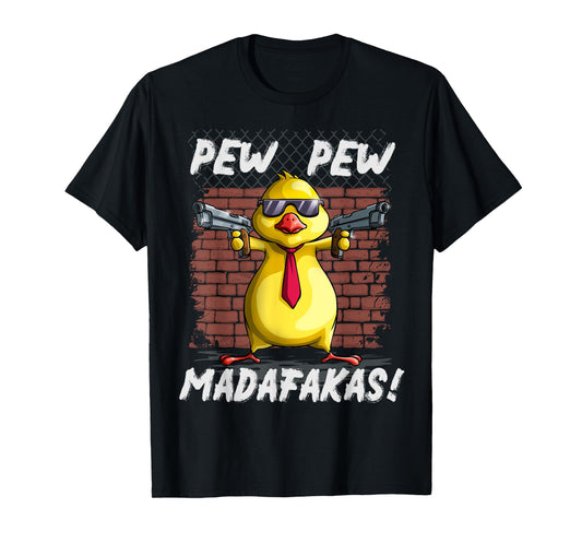 Funny Chicks PewPewPew Madafakas Crazy Chick Pew Gift T-Shirt