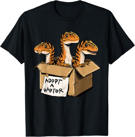 Raptor Shirt Adopt A Raptor Box Funny Dinosaur Adoption T-Shirt