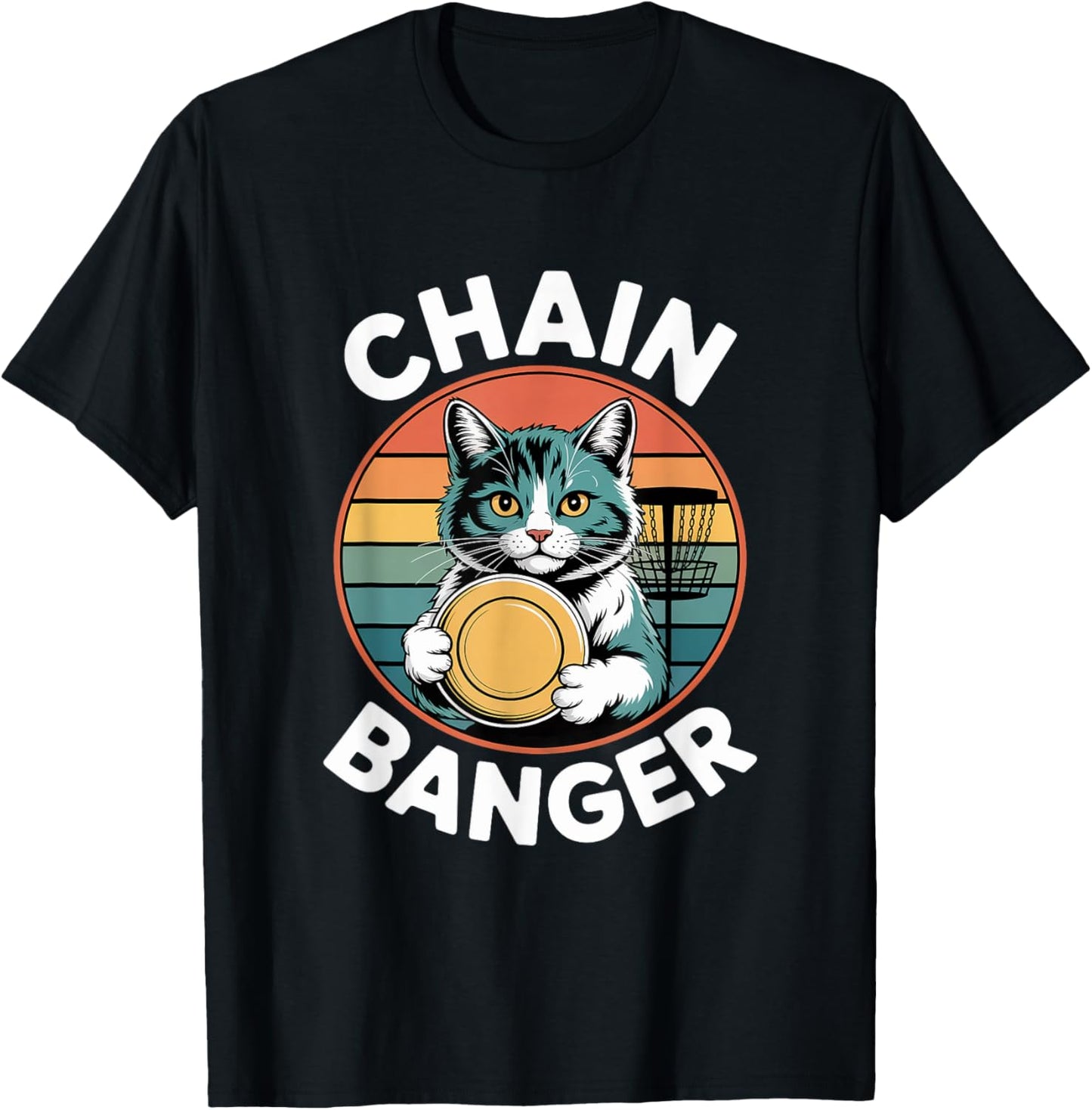 Frisbee Golf Cat Player Holding Golf Discs Kawaii Disc Golf T-Shirt