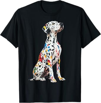 Dalmatian Dog Motif Pet Art Dalmatian T-Shirt for Men Women Kids