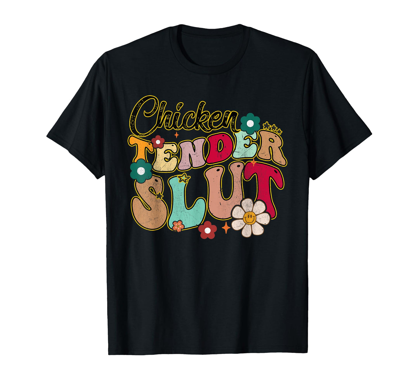 Chicken Tender Slut Groovy Christmas Saying Men Women T-Shirt