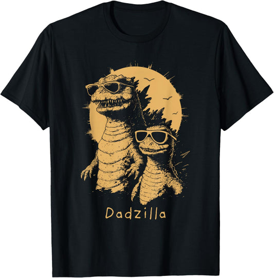 Retro Vintage Dadzilla Father Of The Devil Funny Dad And Son T-Shirt