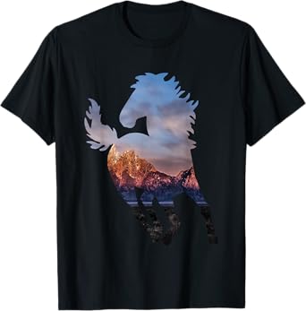 Wild Mustang Horse Shirt Western Horse Gift for Horse Lovers T-Shirt