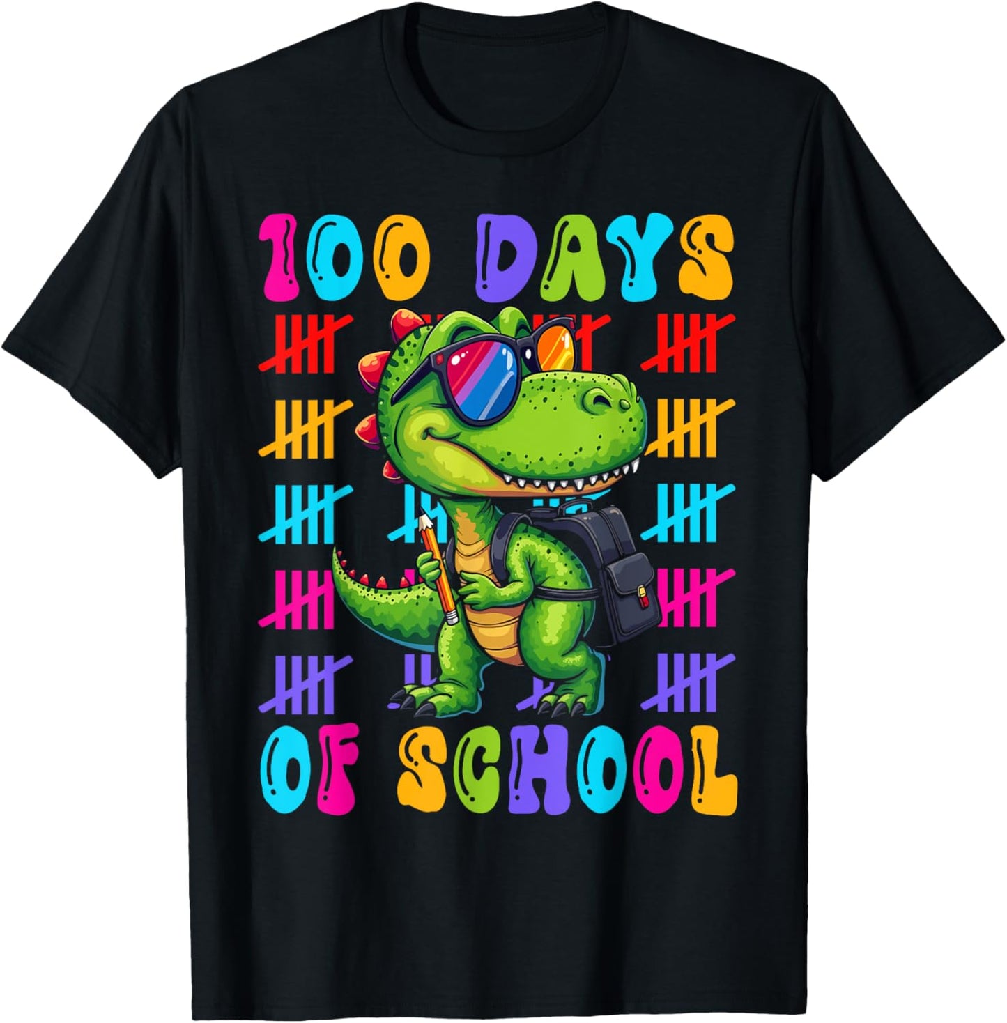 100 Days of School Dinosaur 100th Day 100 Days Smarter Kids T-Shirt