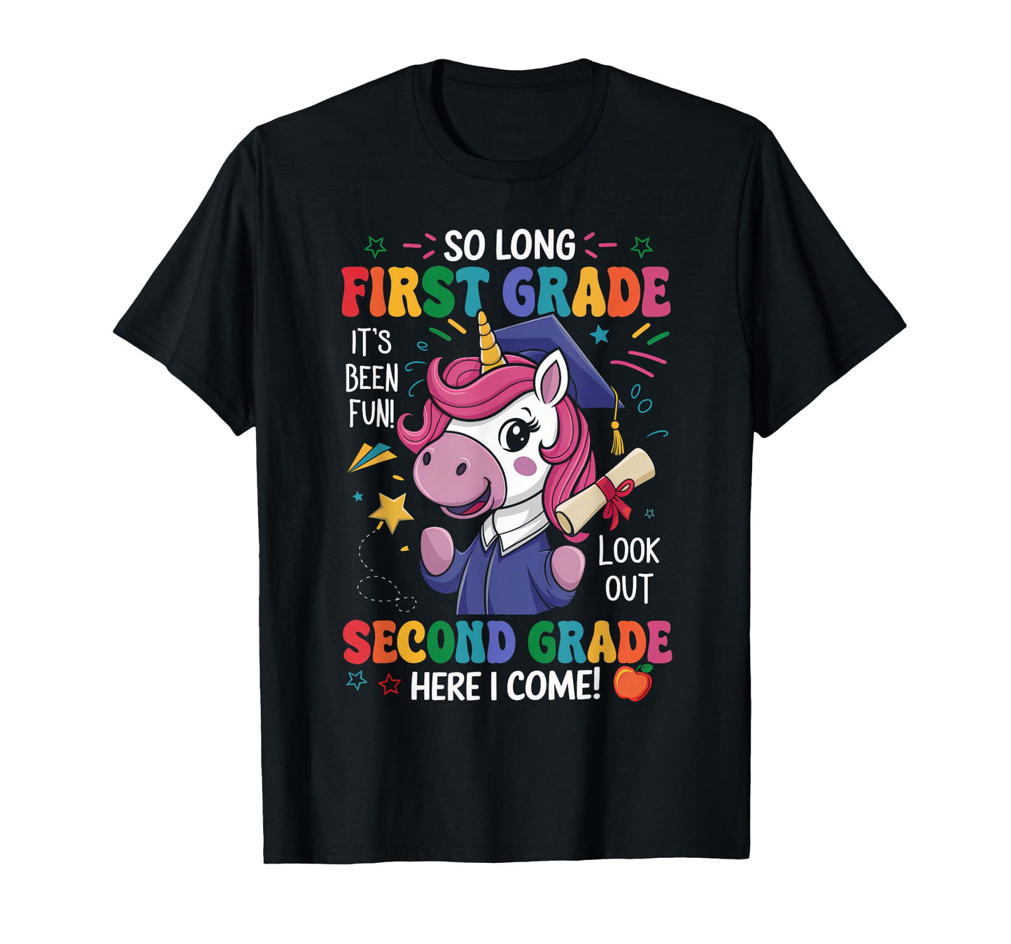 Unicorn So Long First Grade Graduation Last Day Of School T-Shirt