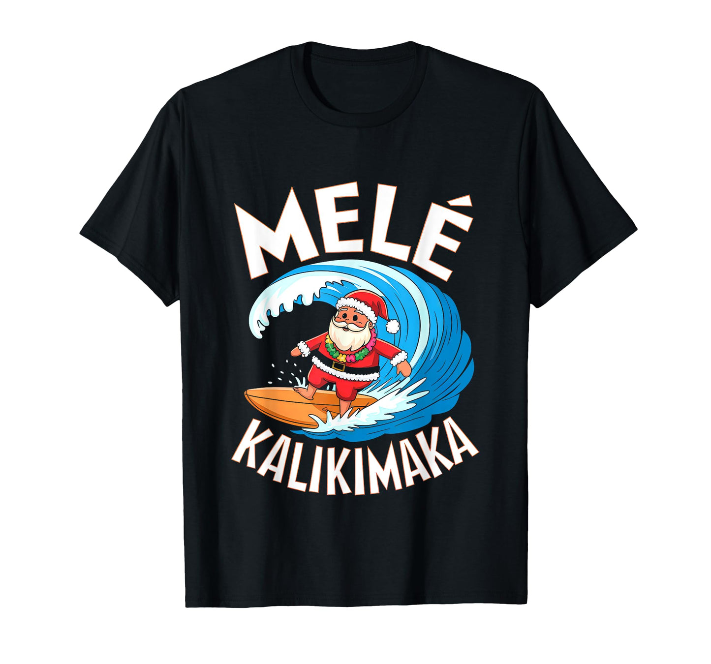 Mele Kalikimaka Surfing Santa Xmas T-Shirt