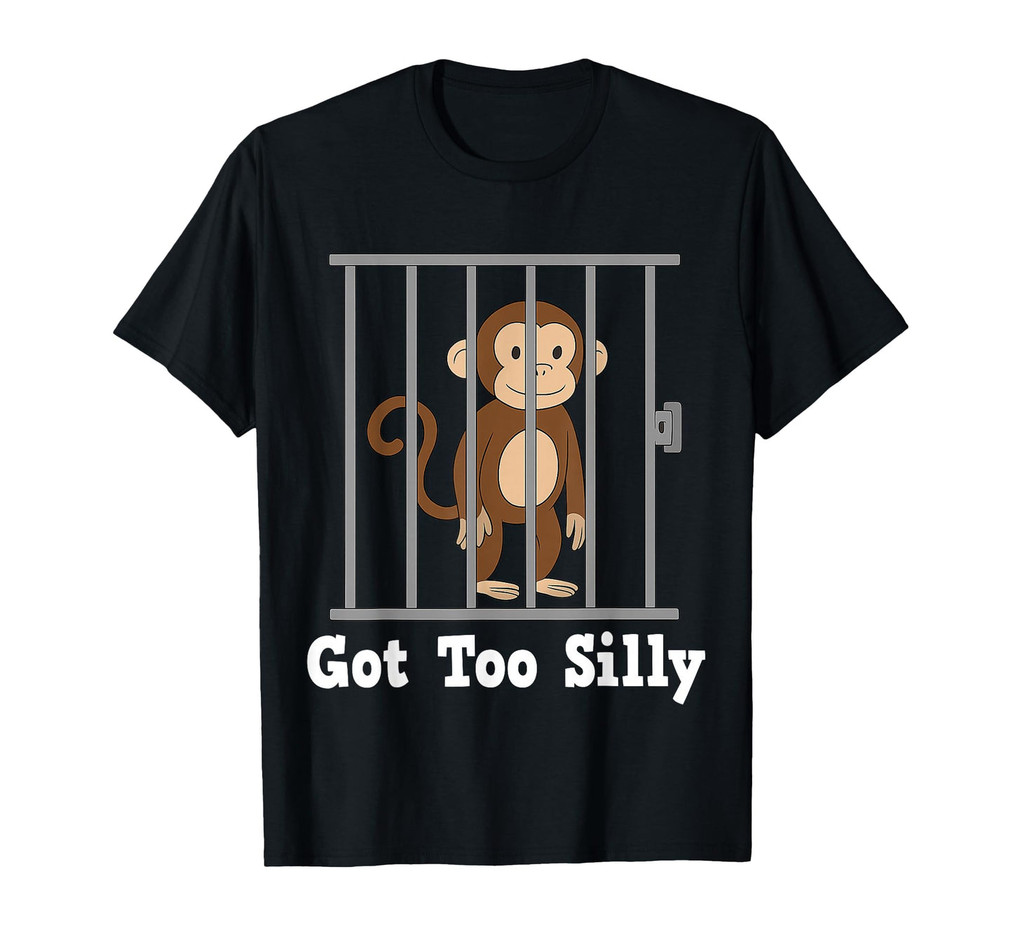 Funny Monkey Meme Got Too Silly Humor Gifts Men Women Kid T-Shirt
