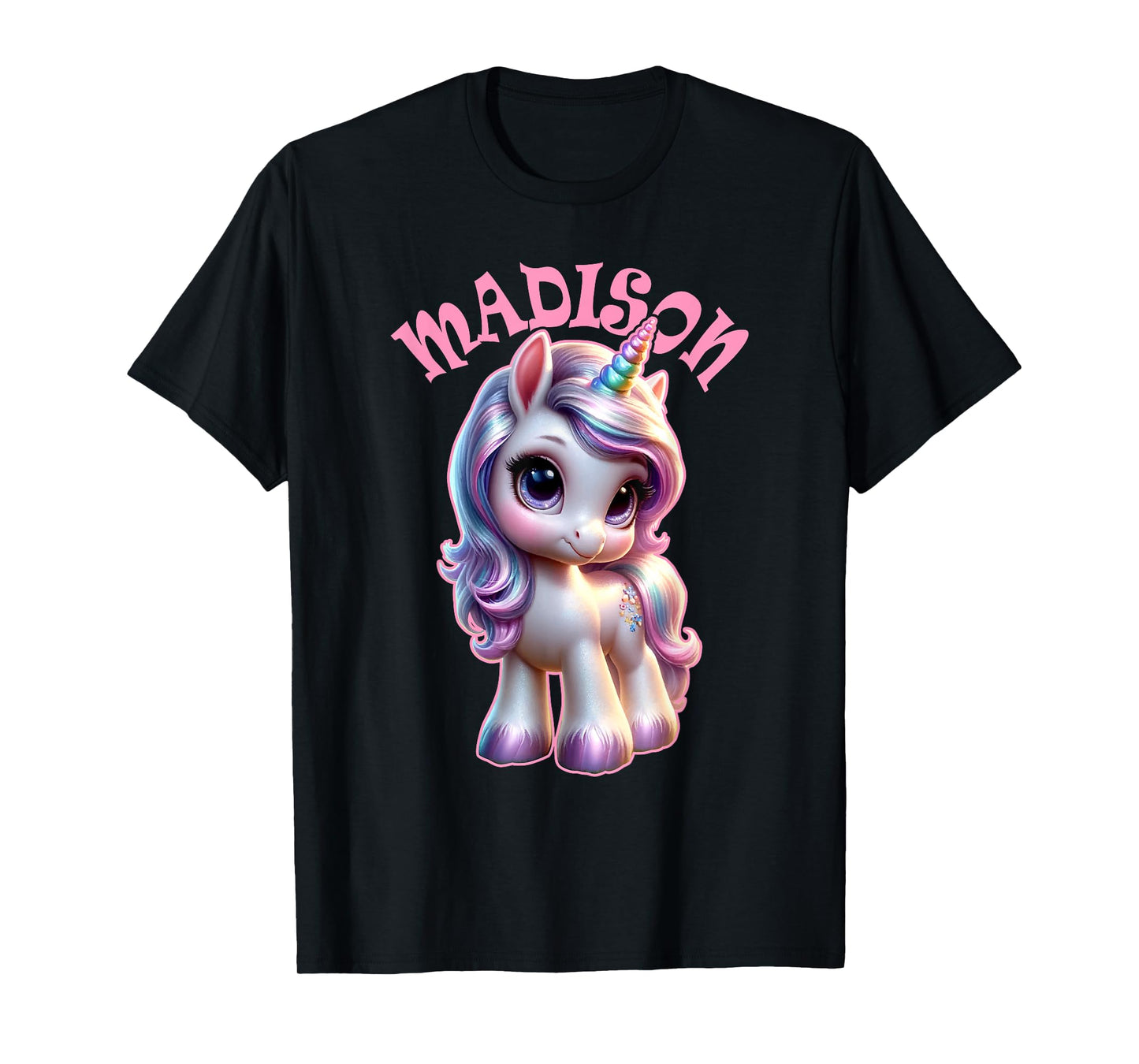 Madison Cute Unicorn Design for Girls Name Madison T-Shirt