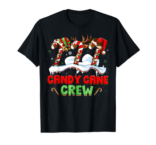 Candy Cane Crew Funny Christmas Candy Lover Xmas Womens Kids T-Shirt