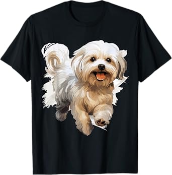 Maltese Dog Breed Pet Cute Graphic Men Women Girls Kids T-Shirt