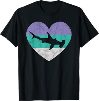 Hammerhead Shark Gift For Women & Girls Retro Cute T-Shirt