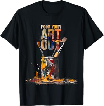Vintage Cat Gift Store Artist Art Make Art Painter Teacher Artsy Gift T-Shirt