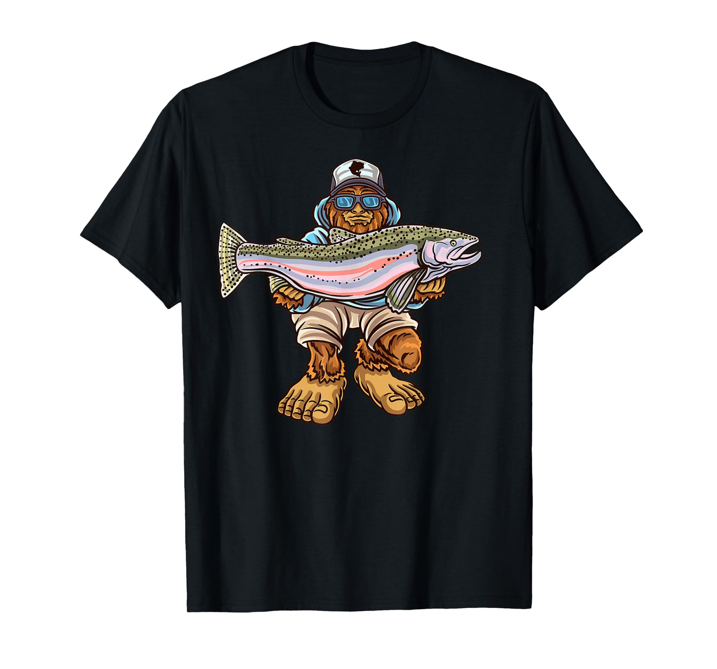 Steelhead Fishing Bigfoot Trout River Fisherman T-Shirt