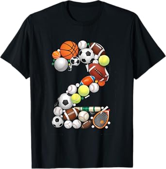 Born 2 Ball Sports Lover Multi-Sport design T-Shirt